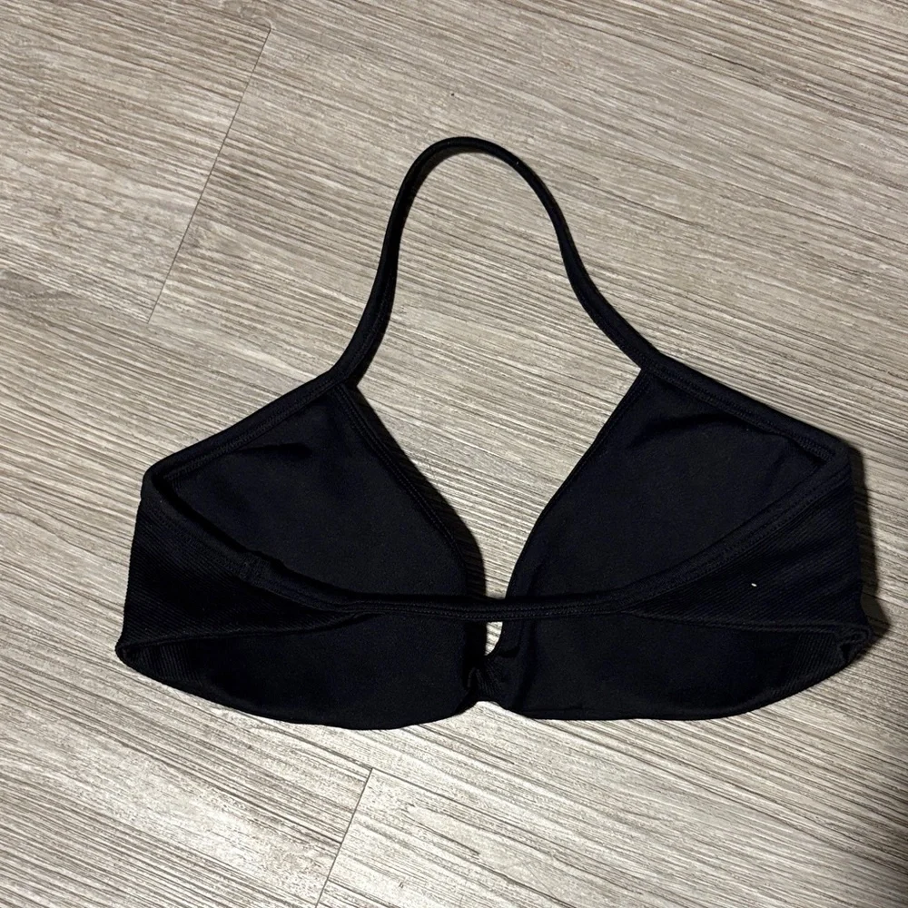 Women's Black Halter Bralette - Picture 2 of 2